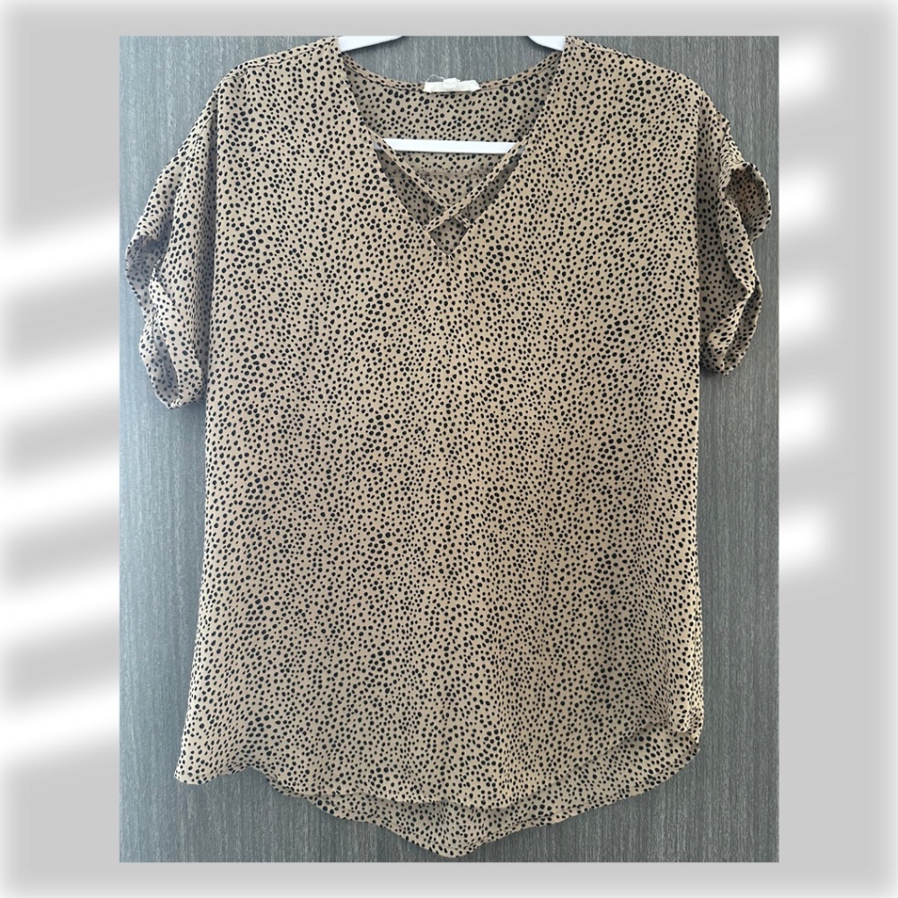 Maurices • Animal Print Dotted Shirt • Size S